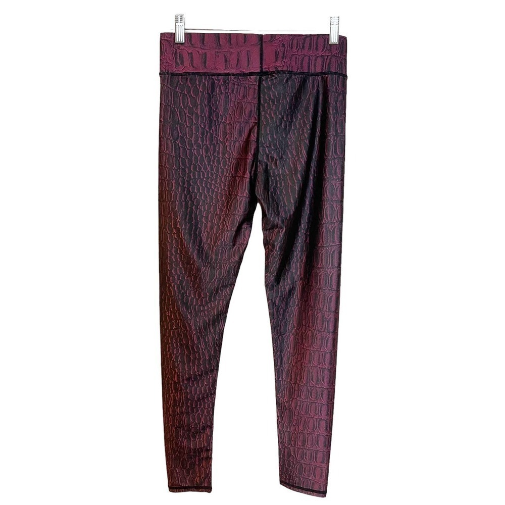 Terez Printed Tall Band Hi-Shine Legging Purple Women Size M